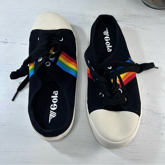 Gola Classics Women's Coaster Rainbow Mule Plimsolls, Rainbow and Black, Size 7 - Picture 8 of 9